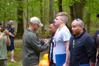 Commanding Officer  pesenting awards at picnic